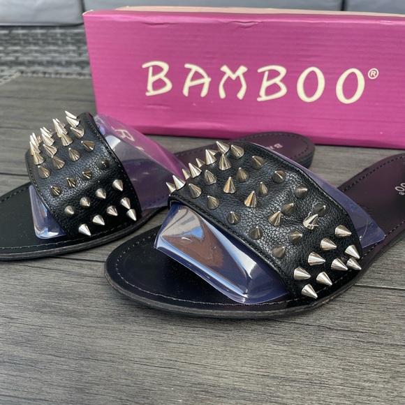 Bamboo Spiked Sandals - Picture 2 of 6